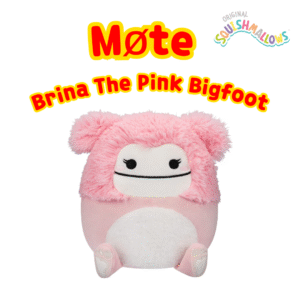 Squishmallows 50 cm (20-tommer) 9 Brina The Pink Bigfoot with Fuzzy Belly | Squishmallows Plysjleketøy 50 cm | Squishmallows Leker