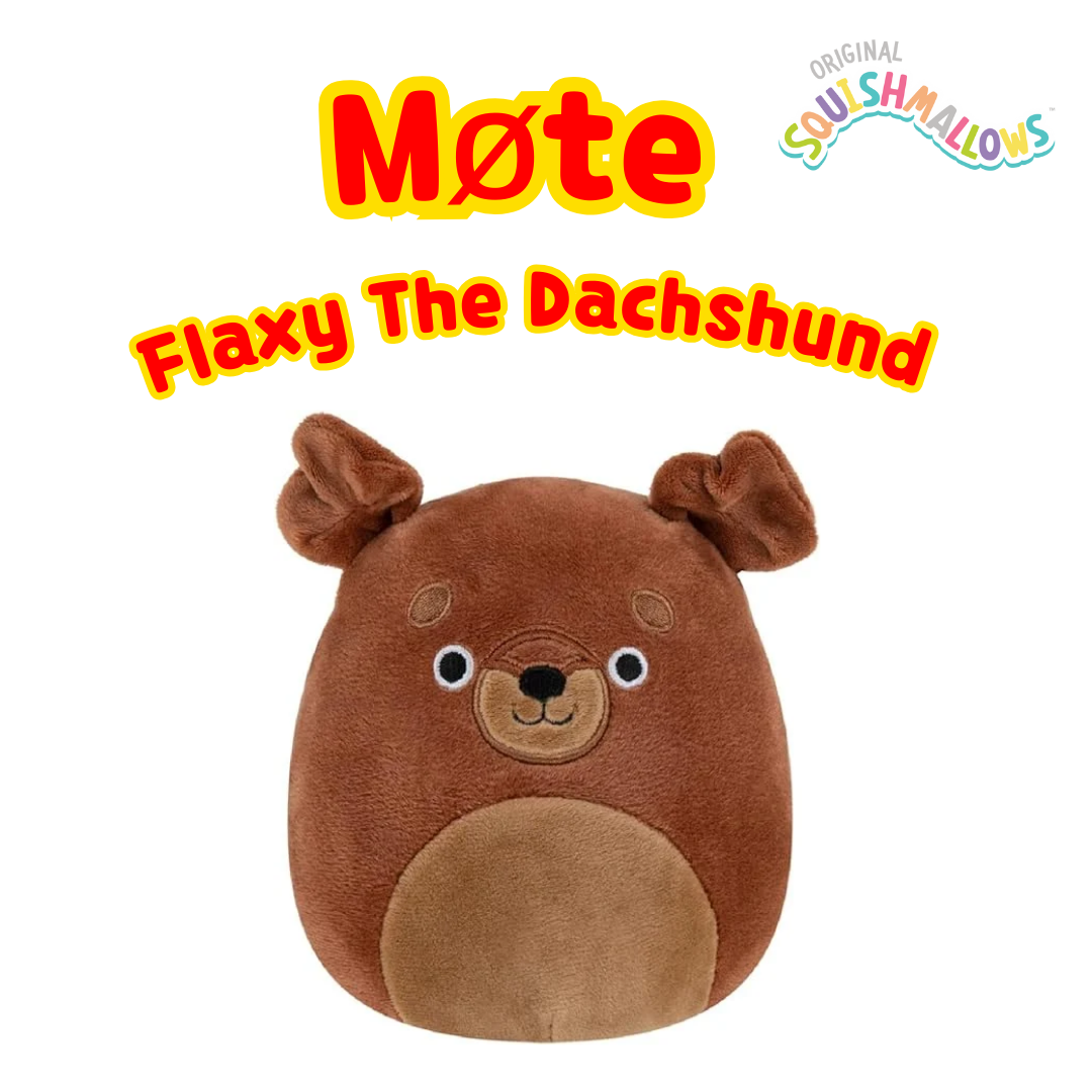 Squishmallows 60 cm 13 Flaxy The Dachshund | Squishmallows Plysjleketøy 19 cm | Squishmallows Leker