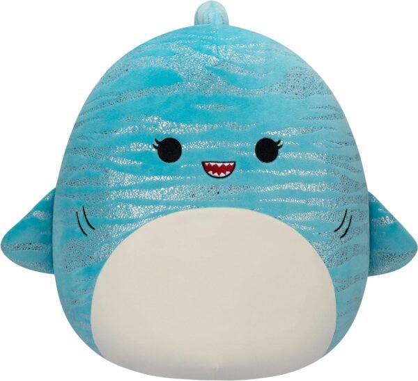 Lamar The Blue Whale Shark | Squishmallows Plysjleketøy 30 cm | Squishmallows Leker
