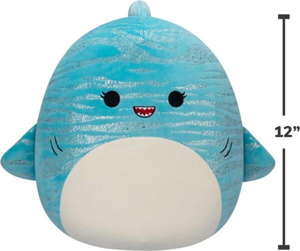 Lamar The Blue Whale Shark | Squishmallows Plysjleketøy 30 cm | Squishmallows Leker - Bilde 3