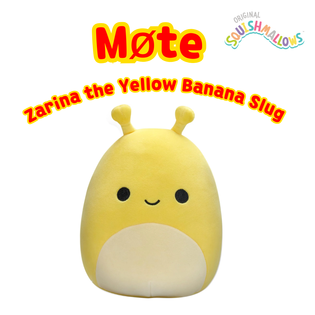 Zarina the Yellow Banana Slug | Squishmallows Plysjleketøy 30 cm | Squishmallows Leker
