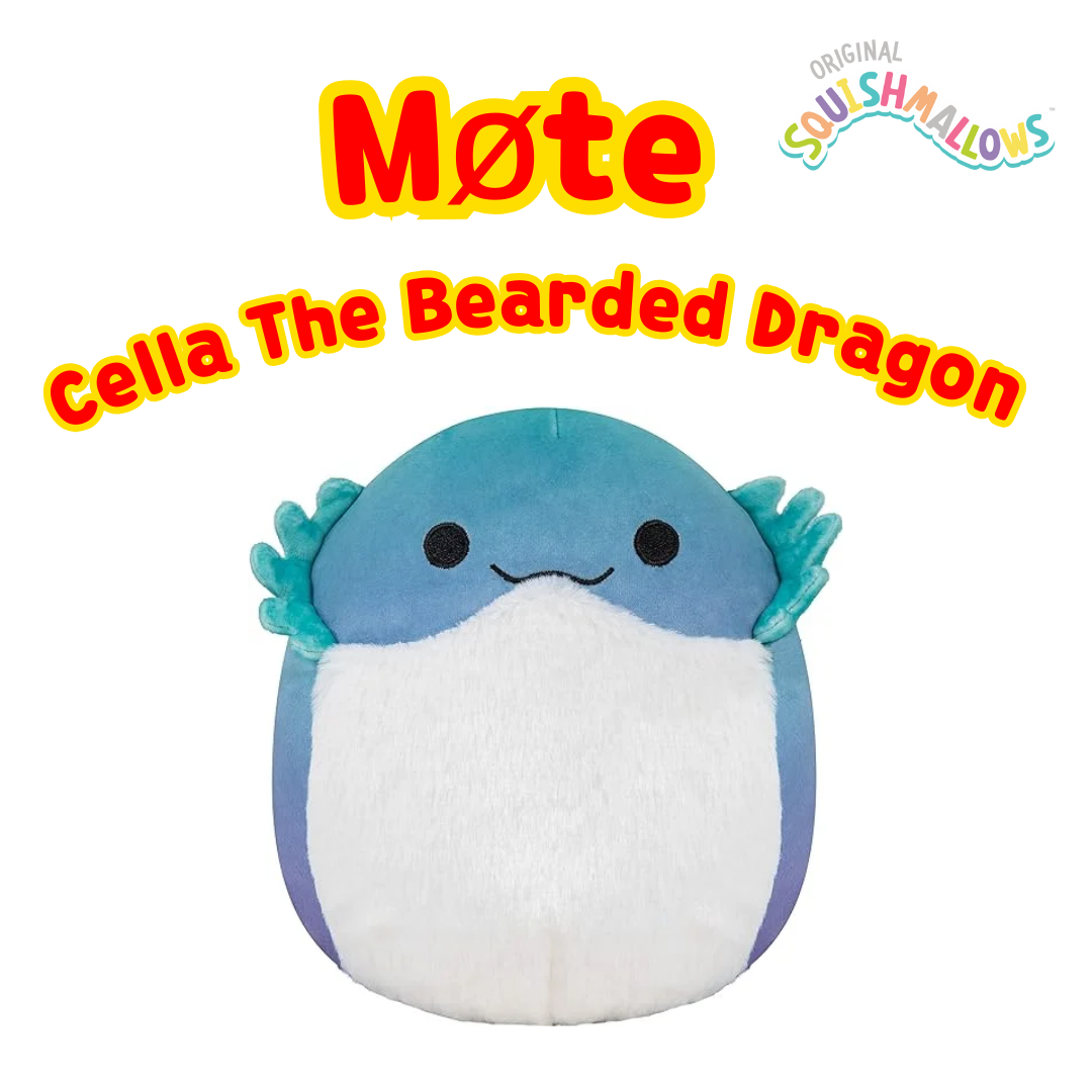 Squishmallows 60 cm 15 Cella The Bearded Dragon | Squishmallows Plysjleketøy 19 cm | Squishmallows Leker