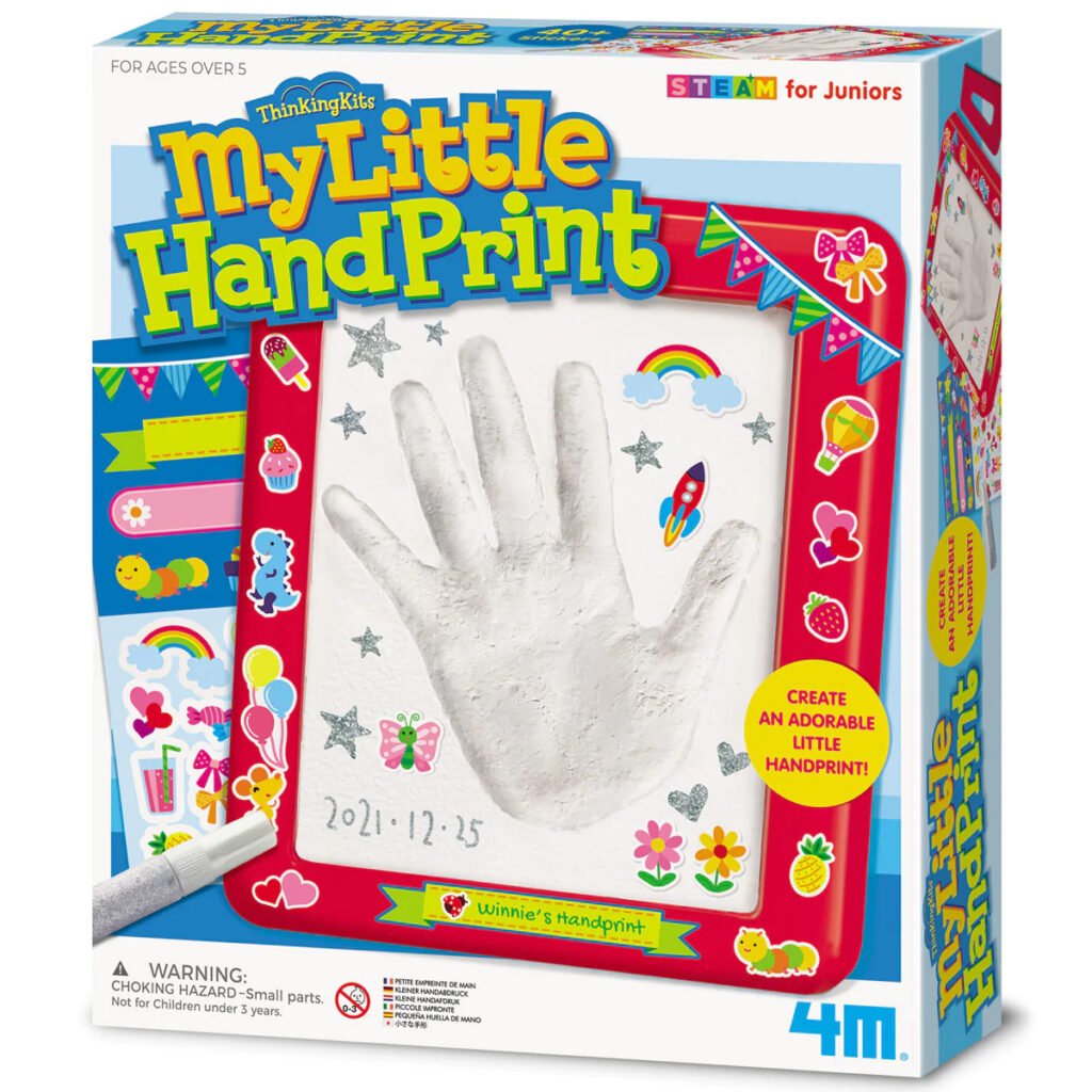4M My Little Hand Print – Thinking Kits | Kunstleker | Kunstleker Gave for barn og tenåringer, jenter og gutter | 4M