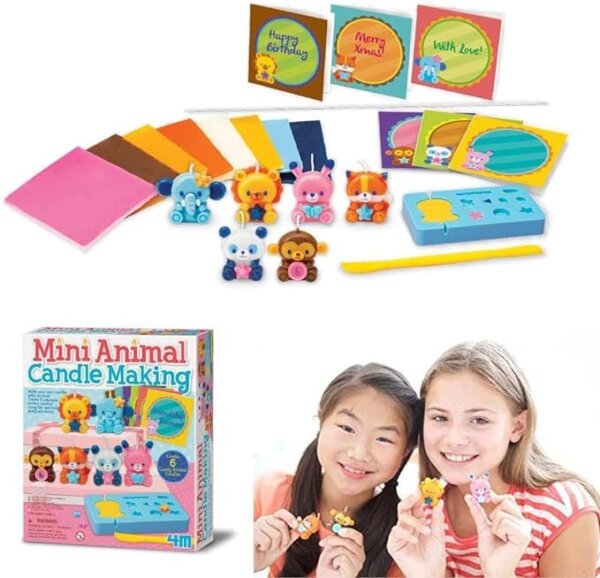 4M Mini Animal Candle Making | Kunstleker | Kunstleker gave til barn og tenåringer, jenter og gutter - Bilde 6