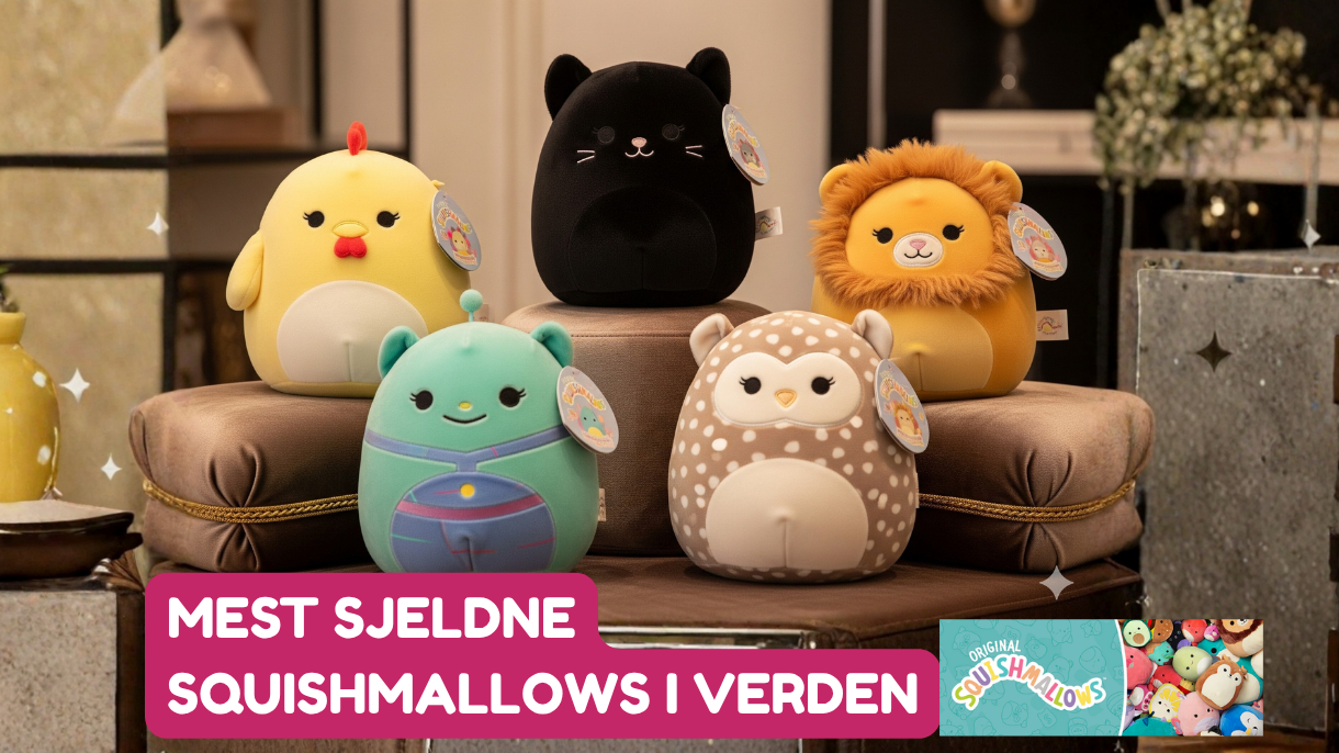 sjeldne squishmallows limited edition kosedyr samling fargerike myke bamser