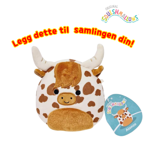 Squishmallows Alonzo the Highland Cow_1, Squishmallows 19cm