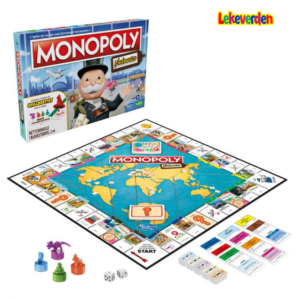 Monopoly verdenreise (norsk)_Monopoly Builder brettspill for barn og voksne, strategispill, familiebrettspill, for barn 8 og oppover, 2-4 spillere_1