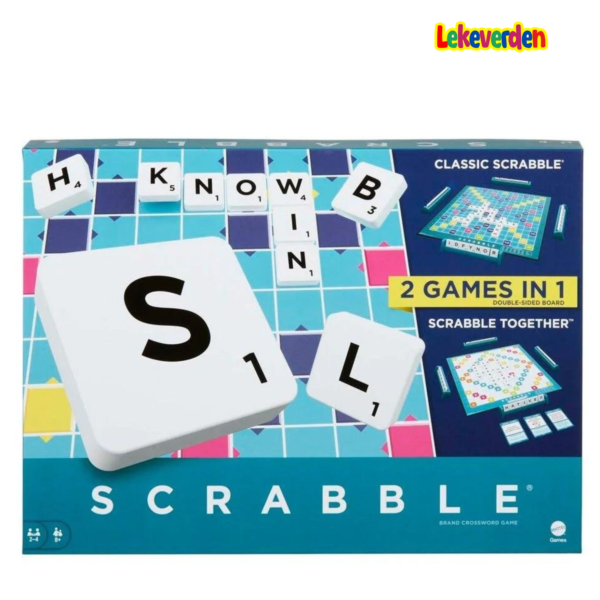 Scrabble (norsk) original brettspill_brettspill for barn og voksne, strategispill, familiebrettspill, for barn 10 og oppover, 2-4 spillere_1
