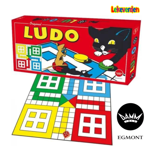Ludo | brettspill for barn og voksne, familiebrettspill, for barn 8 og oppover, 2-4 spillere, Damm Egmont_1