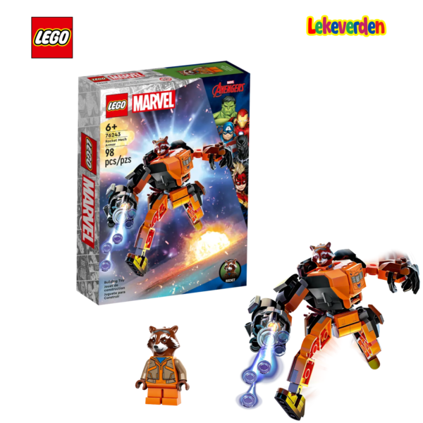 LEGO Marvel Super Heroes Rockets robotdrakt 76243 | Nye LEGO® sett og leker | Offisielle LEGO® leker | Lego byggesett for barn 5-12 år | Samlegaveide for barn 5-12 år_1