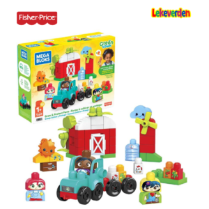 Fisher price mega bloks green town bondegård med traktor og tre figurer | Leker for småbarn, baby_1
