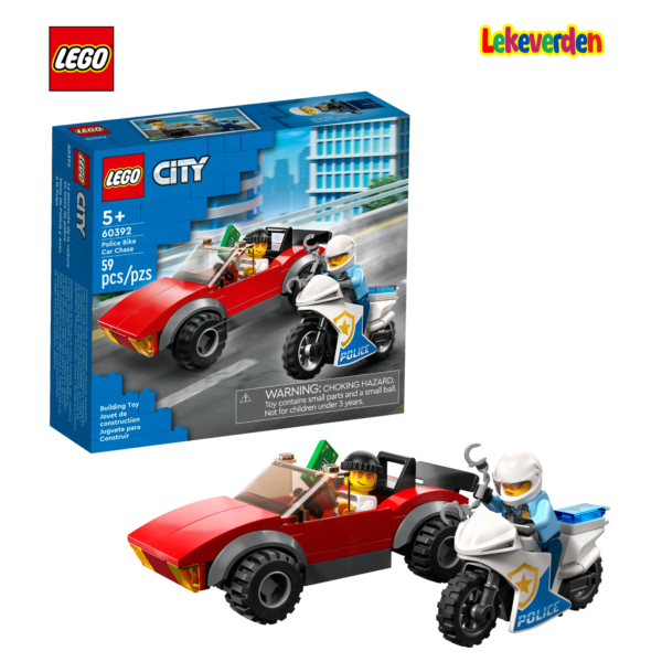LEGO City 60392, Politimotorsykkel på biljakt | Nye LEGO® sett og leker | Offisielle LEGO® leker | Lego byggesett for barn 5-12 år | Samlegaveide for barn 5-12 år | Flerfarget_1