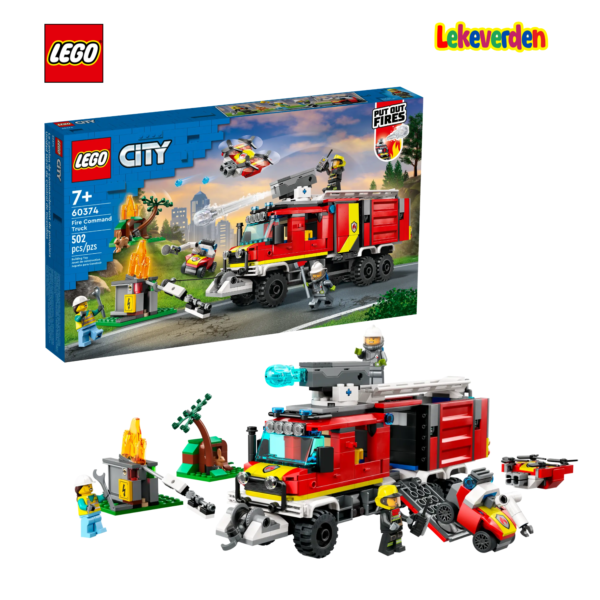 LEGO City 60374, Brannvesenets kommandobil | Nye LEGO® sett og leker | Offisielle LEGO® leker | Lego byggesett for barn 6-12 år | Samlegaveide for barn 6-12 år | Flerfarget_1