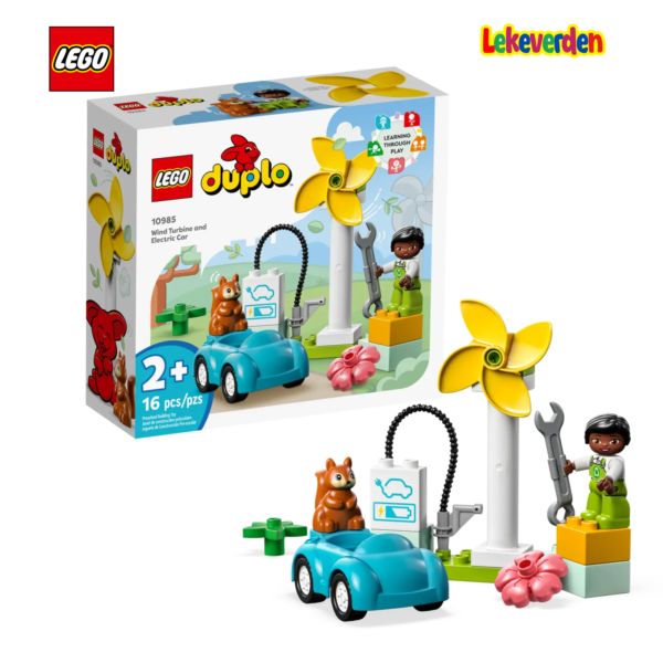Lego Duplo 10985 Vindmoelle og Elbil 10985 (16 stykker)_Beste julegave til 2 år gamle jenter_1
