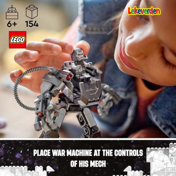 LEGO Marvel War Machine Mech Armor Building Toy 76277 (154 deler)-Lego byggesett for 6+ år_1