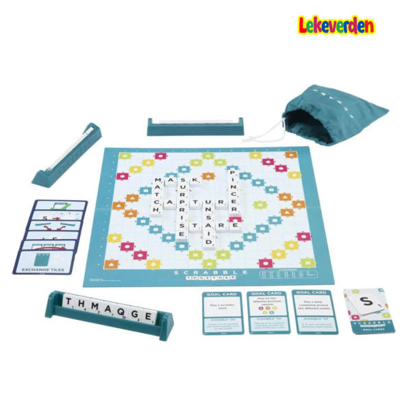 Scrabble (norsk) original brettspill_brettspill for barn og voksne, strategispill, familiebrettspill, for barn 10 og oppover, 2-4 spillere_10