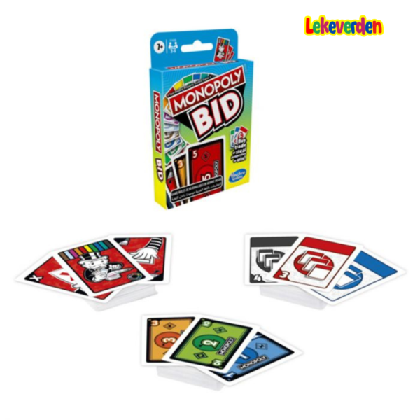Monopoly Bid Kortspill | Brettspill, puslespill og bøker Brettspill Kort- og terningspill_2