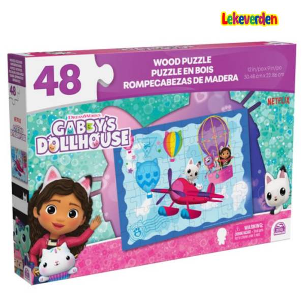 Gabby's Dollhouse Trepuslespill 48 Brikker | enkle gåter for barn | spin masters puslespill_2