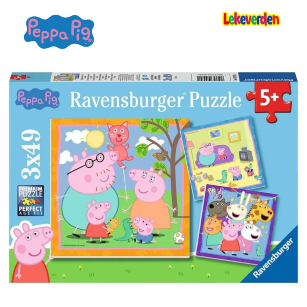 Ravensburger peppa pig 3x49pcs | puslespill for barn | brettspill for barn | juleaveide til barn_2
