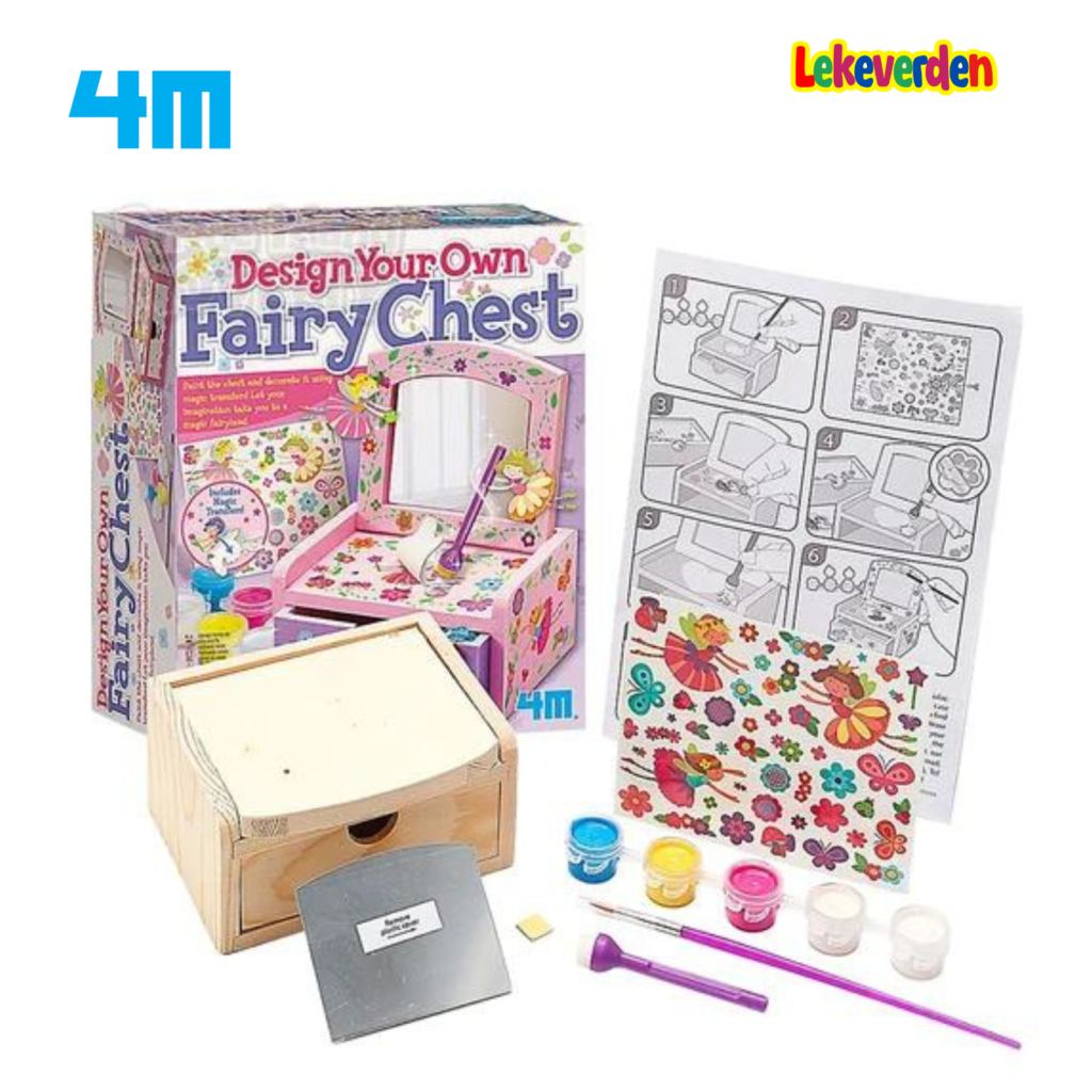 4M Fun Craft Paint/ Design Din Egen Fairy Speilkiste | Kunstleker | Kunstleker gave til barn og tenåringer, jenter og gutter