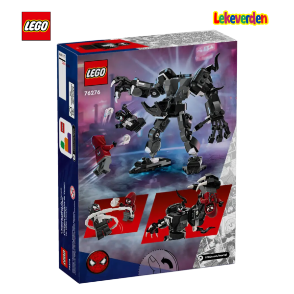 LEGO Super Heroes Marvel 76276 Venom-robot mot Miles Morales (134 deler) | Byggesett for elektrisk sportsbil for 6+_2