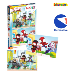 Clementoni spidey and his amazing friends puslespill 2x20 brikker | puslespill for barn | julegaveide til barn_2
