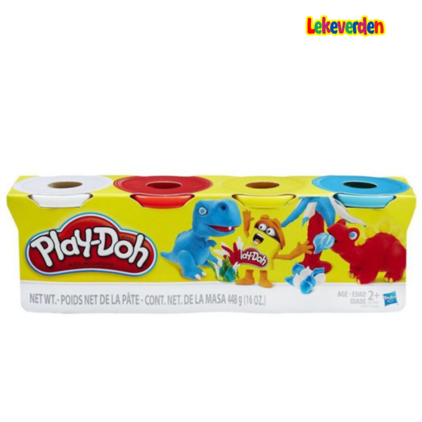 Play-Doh Lekeleire 4-pakning - Klassiske Farger | Kunstleker | Kunstleker gave til barn og tenåringer, jenter og gutter_2