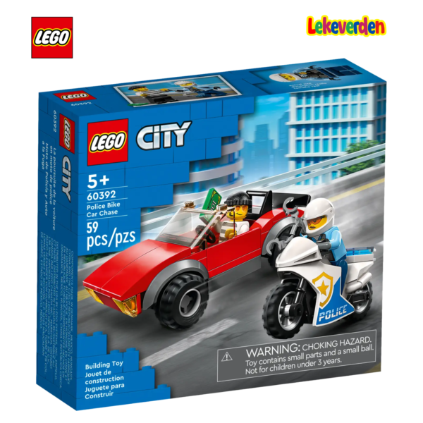 LEGO City 60392, Politimotorsykkel på biljakt | Nye LEGO® sett og leker | Offisielle LEGO® leker | Lego byggesett for barn 5-12 år | Samlegaveide for barn 5-12 år | Flerfarget_2