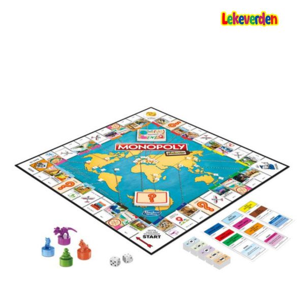 Monopoly verdenreise (norsk)_Monopoly Builder brettspill for barn og voksne, strategispill, familiebrettspill, for barn 8 og oppover, 2-4 spillere_3