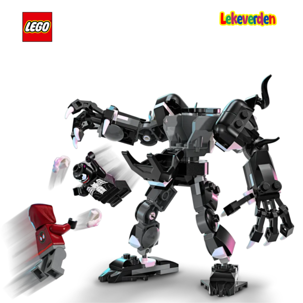 LEGO Super Heroes Marvel 76276 Venom-robot mot Miles Morales (134 deler) | Byggesett for elektrisk sportsbil for 6+_3