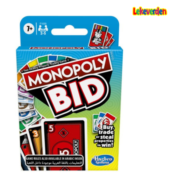 Monopoly Bid Kortspill | Brettspill, puslespill og bøker Brettspill Kort- og terningspill_4
