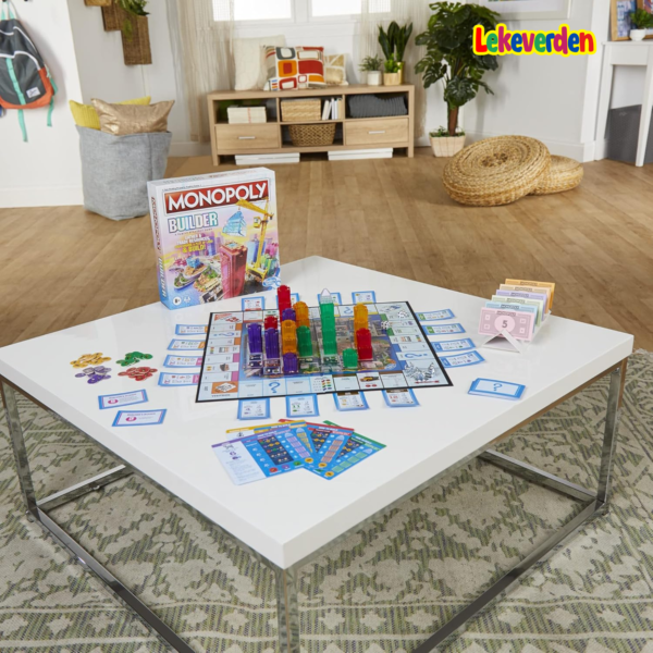 Monopoly builder (norsk)_Monopoly Builder brettspill for barn og voksne, strategispill, familiebrettspill, for barn 8 og oppover, 2-4 spillere_4