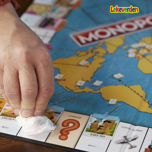 Monopoly verdenreise (norsk)_Monopoly Builder brettspill for barn og voksne, strategispill, familiebrettspill, for barn 8 og oppover, 2-4 spillere_5