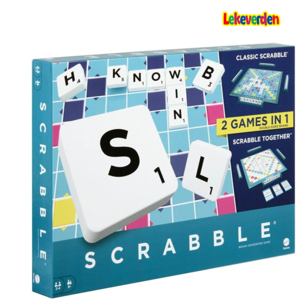 Scrabble (norsk) original brettspill_brettspill for barn og voksne, strategispill, familiebrettspill, for barn 10 og oppover, 2-4 spillere_5