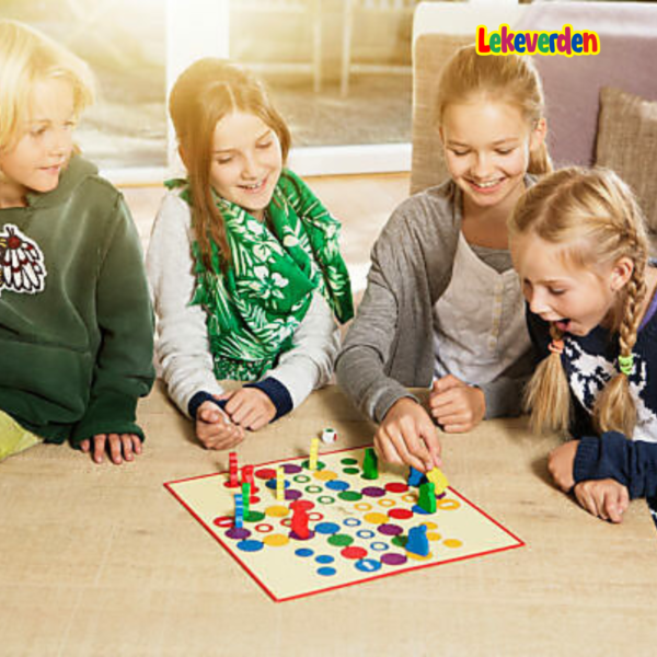 Ludo | brettspill for barn og voksne, familiebrettspill, for barn 8 og oppover, 2-4 spillere, Damm Egmont_5