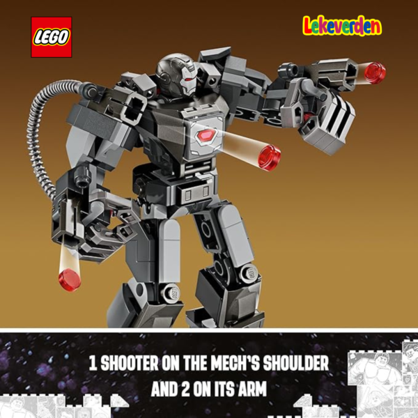 LEGO Marvel War Machine Mech Armor Building Toy 76277 (154 deler)-Lego byggesett for 6+ år_5