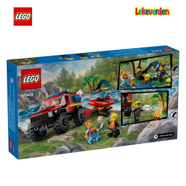 LEGO City 60412, Firehjulsdrevet brannbil med redningsbåt | Nye LEGO® sett og leker | Offisielle LEGO® leker | Lego byggesett for barn 5-12 år | Samlegaveide for barn 5-12 år | Flerfarge_5