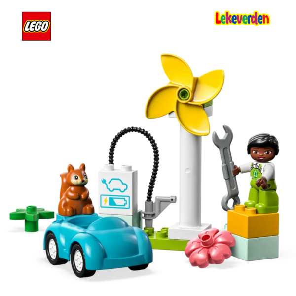 Lego Duplo 10985 Vindmoelle og Elbil 10985 (16 stykker)_Beste julegave til 2 år gamle jenter_5