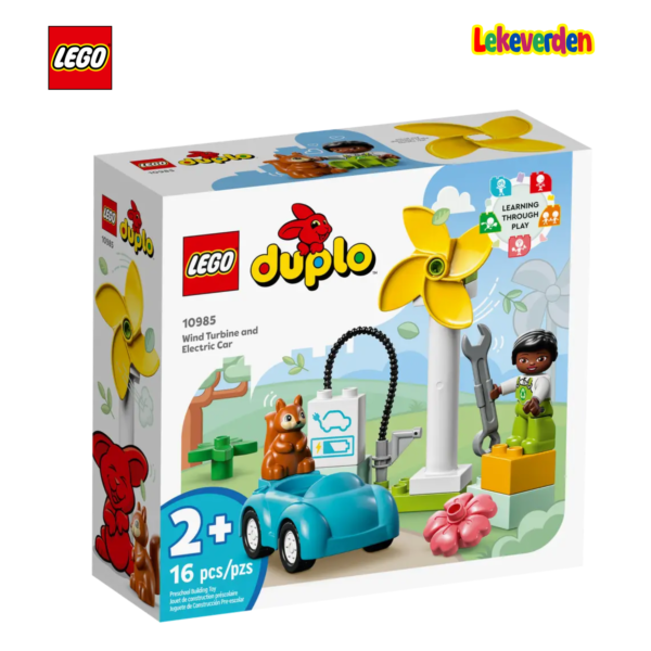 Lego Duplo 10985 Vindmoelle og Elbil 10985 (16 stykker)_Beste julegave til 2 år gamle jenter_6