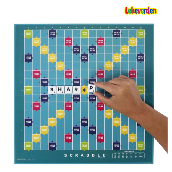 Scrabble (norsk) original brettspill_brettspill for barn og voksne, strategispill, familiebrettspill, for barn 10 og oppover, 2-4 spillere_7