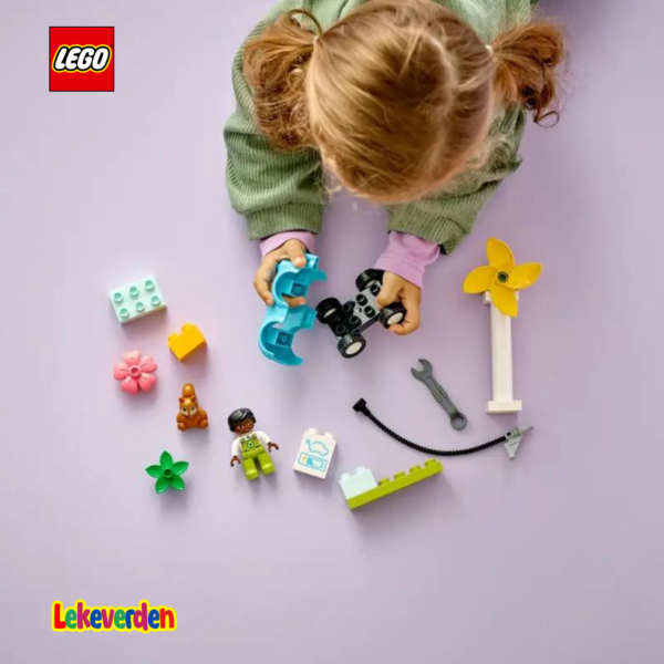 Lego Duplo 10985 Vindmoelle og Elbil 10985 (16 stykker)_Beste julegave til 2 år gamle jenter_7