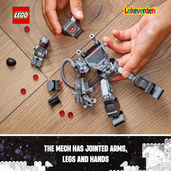 LEGO Marvel War Machine Mech Armor Building Toy 76277 (154 deler)-Lego byggesett for 6+ år_8