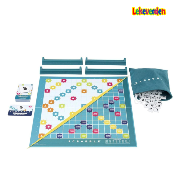 Scrabble (norsk) original brettspill_brettspill for barn og voksne, strategispill, familiebrettspill, for barn 10 og oppover, 2-4 spillere_8