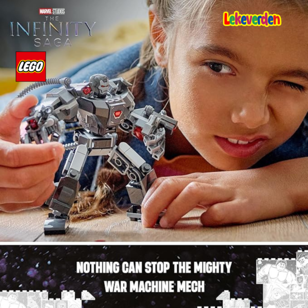 LEGO Marvel War Machine Mech Armor Building Toy 76277 (154 deler)-Lego byggesett for 6+ år_9
