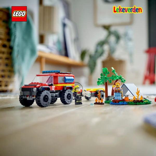 LEGO City 60412, Firehjulsdrevet brannbil med redningsbåt | Nye LEGO® sett og leker | Offisielle LEGO® leker | Lego byggesett for barn 5-12 år | Samlegaveide for barn 5-12 år | Flerfarge_9
