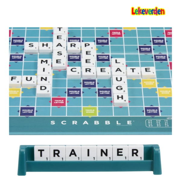 Scrabble (norsk) original brettspill_brettspill for barn og voksne, strategispill, familiebrettspill, for barn 10 og oppover, 2-4 spillere_9