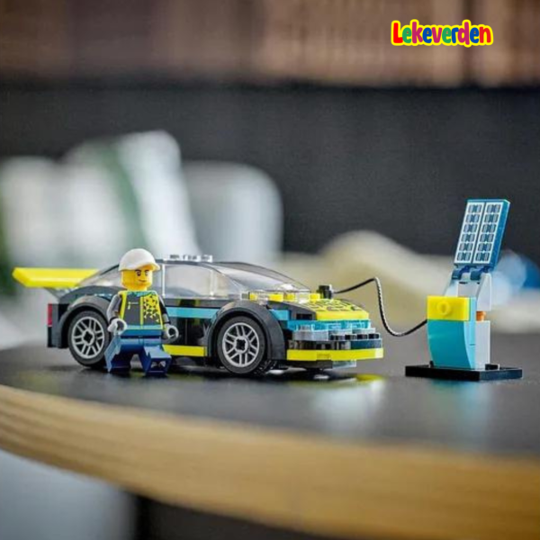 LEGO City elektrisk sportsbil 60383 | Byggelekesett (95 stk) | Byggesett for elektrisk sportsbil for 5+ | Flerfarget