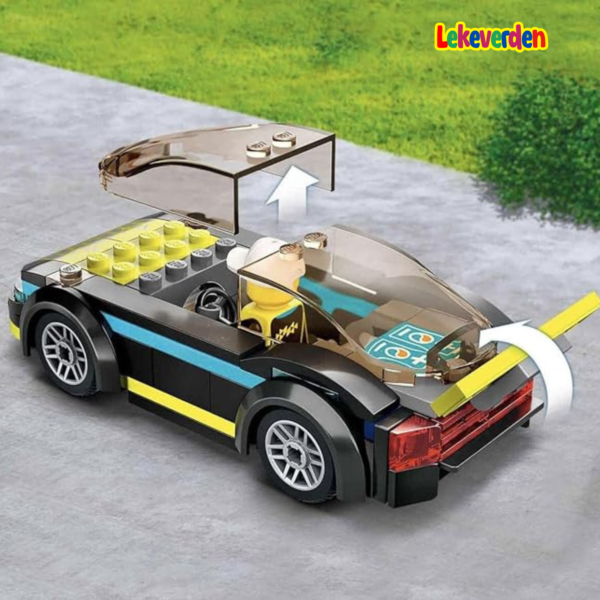 LEGO City elektrisk sportsbil 60383 | Byggelekesett (95 stk) | Byggesett for elektrisk sportsbil for 5+ | Flerfarget