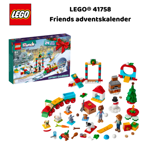 LEGO 41758 Friends adventskalender 2023 | Inkludert figurer av løve og høst og 8 lekedyr | Julegave til jenter, gutter og 6 år gamle barn_1