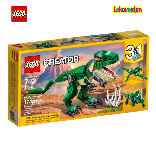 Lego creator 31058 grønn dinosaur | nye lego® sett og leker | offisielle lego®-leker | lego byggesett for barn 5-12 år | julegaver til barn 5-12 år | flerfarget_11